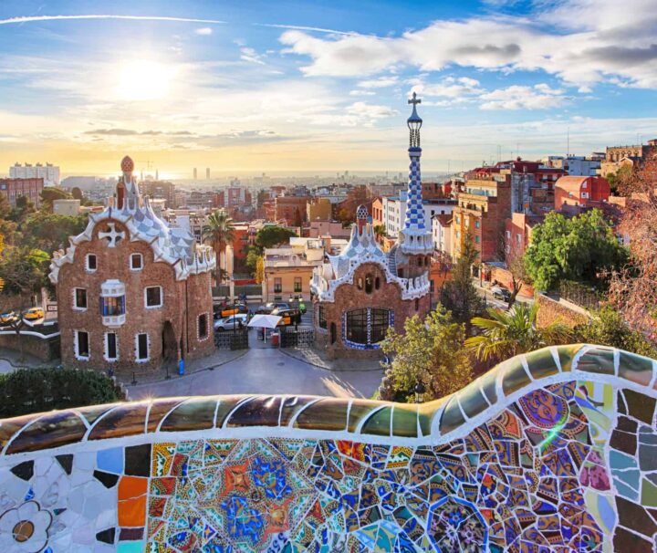 park guell at sunrise